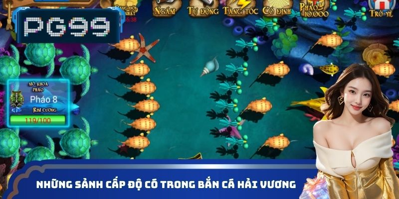 Những sảnh cấp độ có trong bắn cá Hải Vương